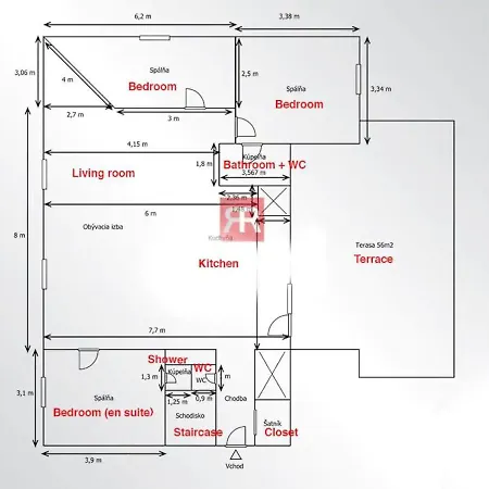 Majestic Views From A 60m2 Private Terrace - Castle, Cathedral, Old Town * Братислава